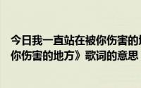 今日我一直站在被你伤害的地方是什么歌词（我一直站在被你伤害的地方》歌词的意思）