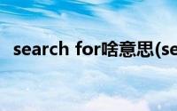 search for啥意思(search for是什么意思)