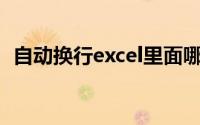 自动换行excel里面哪个键(自动换行word)