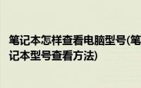 笔记本怎样查看电脑型号(笔记本怎么看自己电脑型号 2种笔记本型号查看方法)