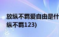 放纵不羁爱自由是什么意思女生对男生说(放纵不羁123)