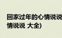 回家过年的心情说说怎么写(过年要回家的心情说说 大全)