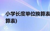 小学长度单位换算表图高清(小学长度单位换算表)