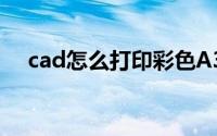 cad怎么打印彩色A3(cad怎么打印彩色)