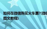 如何在微信购买火车票?(微信怎么买火车票 微信购买火车票图文教程)