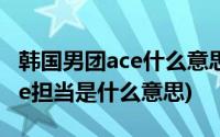 韩国男团ace什么意思(韩国组合里的top和ace担当是什么意思)