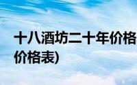 十八酒坊二十年价格表和图片(十八酒坊20年价格表)