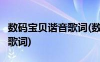 数码宝贝谐音歌词(数码宝贝1主题曲中文谐音歌词)