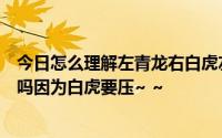 今日怎么理解左青龙右白虎左边的建筑一定要右边比左边高吗因为白虎要压~ ~