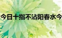 今日十指不沾阳春水今来为君做羹汤什么意思