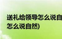 送礼给领导怎么说自然了表心意(送礼给领导怎么说自然)