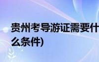 贵州考导游证需要什么条件(考导游证需要什么条件)