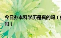 今日办本科学历是真的吗（你好请问可以办理本科真实学历吗）