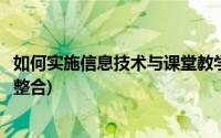 如何实施信息技术与课堂教学整合(如何实施信息技术与课程整合)