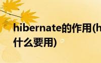 hibernate的作用(hibernate工作原理及为什么要用)