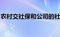 农村交社保和公司的社保可以同时交吗一样吗