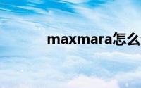 maxmara怎么读(max怎么读)