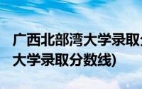 广西北部湾大学录取分数线2021(广西北部湾大学录取分数线)