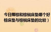 今日椰棕和棕榈床垫哪个好（椰棕床垫与棕榈床垫哪个好椰棕床垫与棕榈床垫的比较）