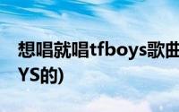 想唱就唱tfboys歌曲(想唱就唱的歌词 TFBOYS的)