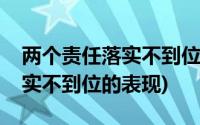 两个责任落实不到位的具体体现(两个责任落实不到位的表现)