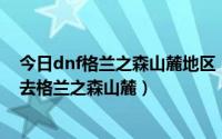 今日dnf格兰之森山麓地区（dnf改版后为什么我58级进不去格兰之森山麓）