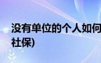 没有单位的个人如何缴纳社保(个人如何缴纳社保)