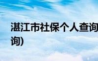 湛江市社保个人查询电话(湛江市社保个人查询)