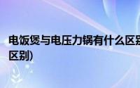 电饭煲与电压力锅有什么区别知乎(电饭煲与电压力锅有什么区别)