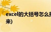 excel的大括号怎么打(excel大括号怎么打出来)