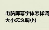 电脑屏幕字体怎样调大小(电脑屏幕上的字体大小怎么调小)