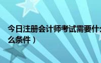 今日注册会计师考试需要什么学历（注册会计师考试需要什么条件）