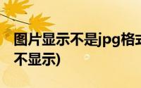 图片显示不是jpg格式(为什么jpg格式的图片不显示)