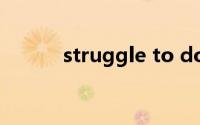 struggle to do sth(struggle)