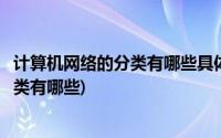 计算机网络的分类有哪些具体的内容是什么(计算机网络的分类有哪些)