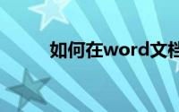 如何在word文档中自动生成目录