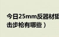 今日25mm反器材狙击枪（20毫米反器材狙击步枪有哪些）