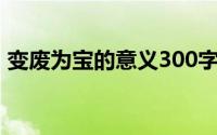 变废为宝的意义300字作文(变废为宝的意义)