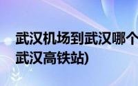 武汉机场到武汉哪个高铁站最近(武汉机场到武汉高铁站)