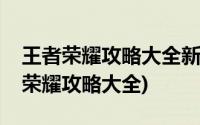 王者荣耀攻略大全新手入门铭文安琪拉(王者荣耀攻略大全)