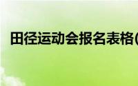 田径运动会报名表格(学校田径运动会表格)