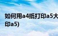 如何用a4纸打印a5大小的发票(如何用a4纸打印a5)