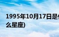 1995年10月17日是什么星座(10月17日是什么星座)