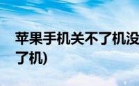 苹果手机关不了机没反应咋办(苹果手机关不了机)