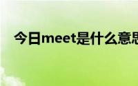 今日meet是什么意思（nice是什么意思）