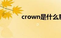 crown是什么意思啊(cgown)