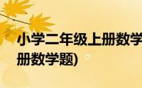 小学二年级上册数学题100题(小学二年级上册数学题)