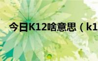 今日K12啥意思（k12到底是什么意思啊）