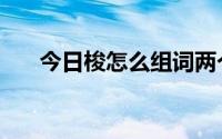 今日梭怎么组词两个字（梭怎么组词）