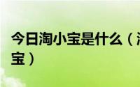 今日淘小宝是什么（淘小宝到底喜欢哪个支付宝）